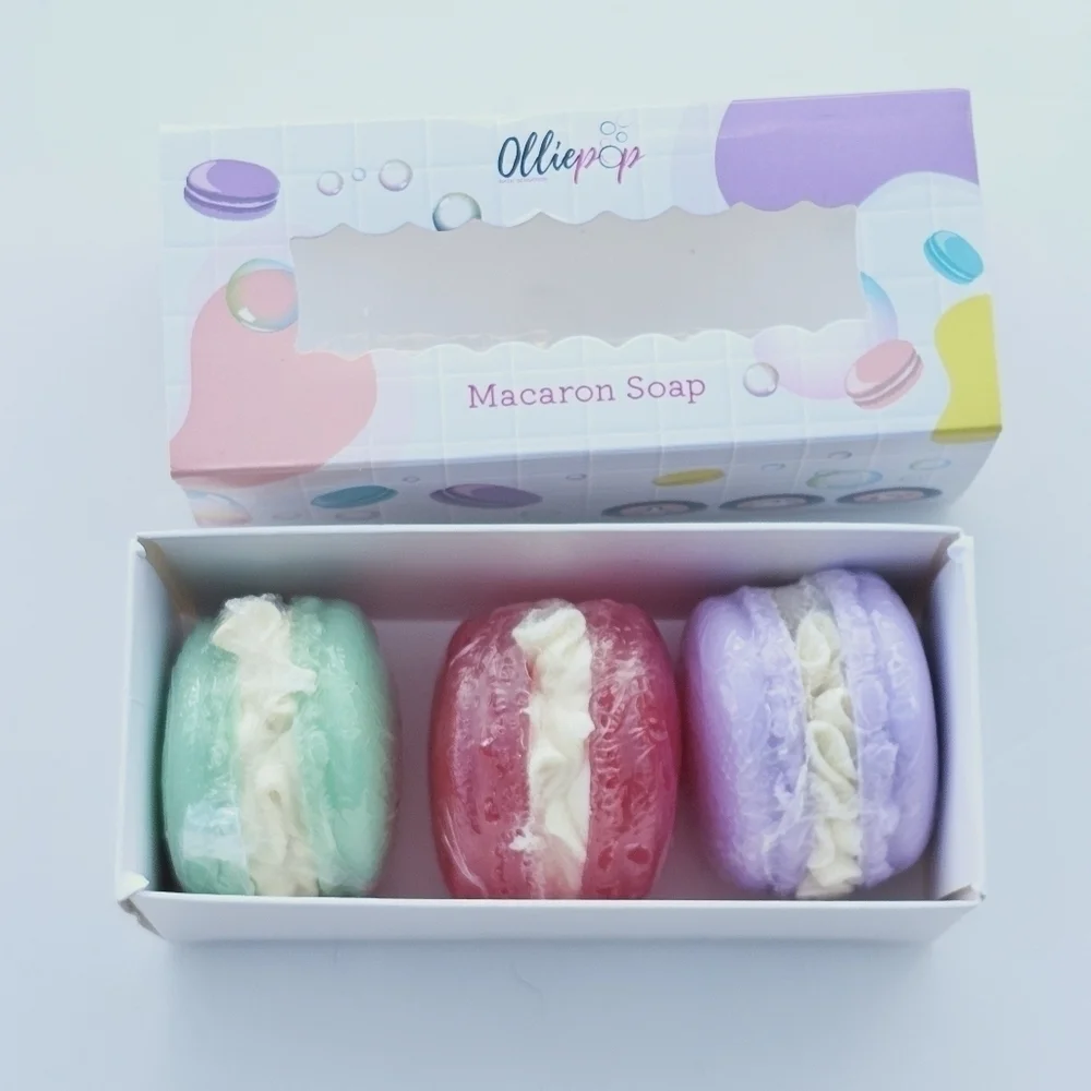 OlliePop macaroni soap 3 piece gift set